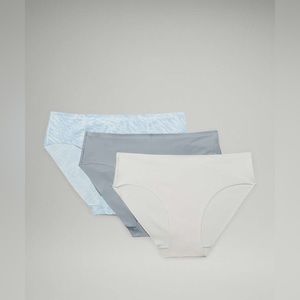 Lululemon InvisiWear Mid Rise Bikini Underwear 3 Pack size S VPOR/CHBY/LQCM